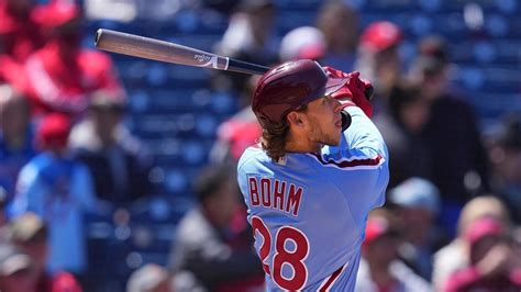 Phillies take on the Nationals after Bohm’s 4-hit game